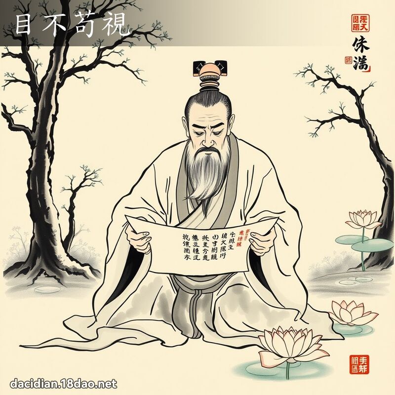 目不苟视 配图