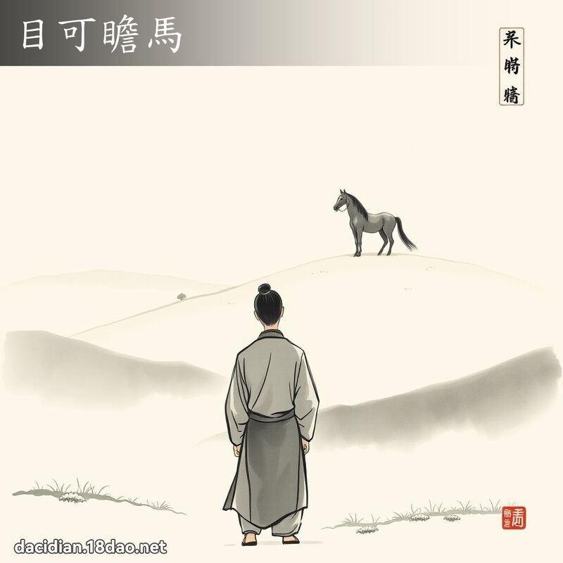 目可瞻马 配图