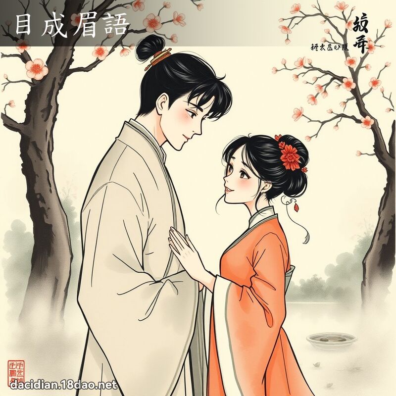 目成眉语 配图