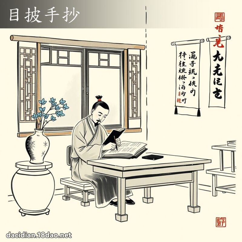 目披手抄 配图