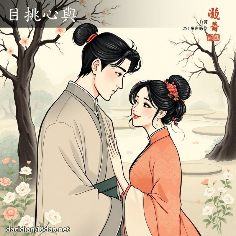 目挑心与 配图