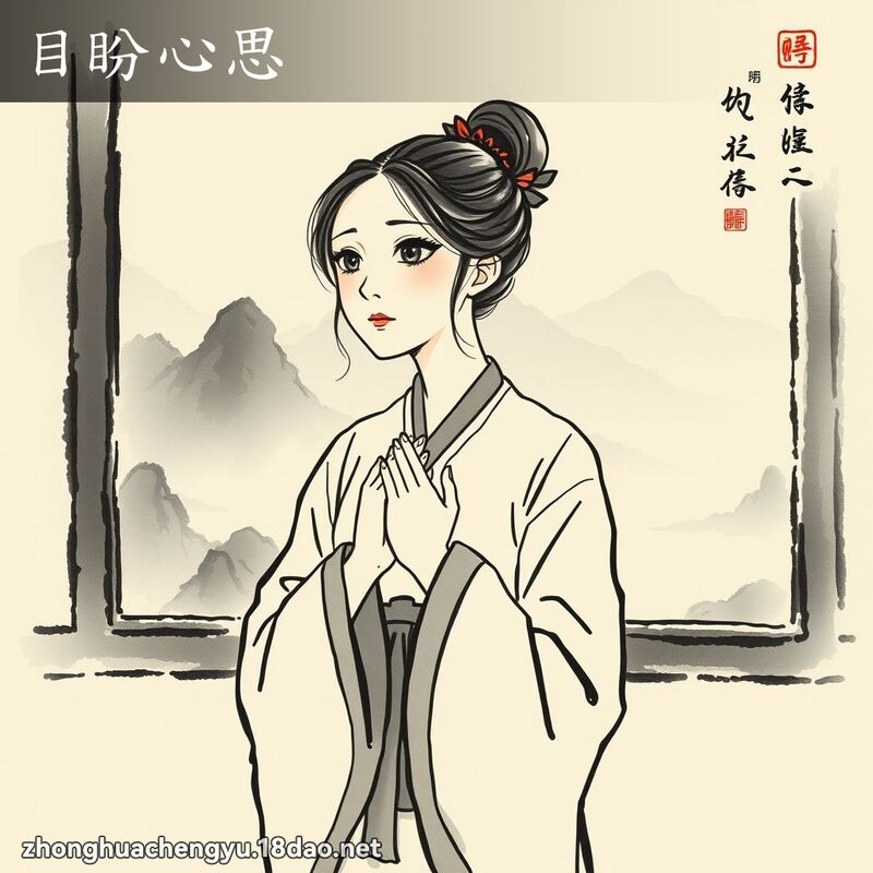 目盼心思 - 中華成語配圖