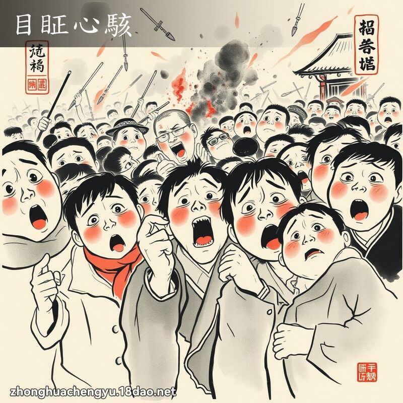 目眐心駭 - 中華成語配圖