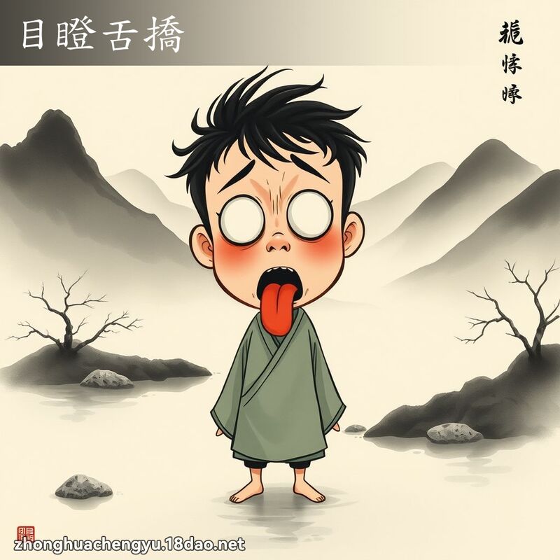 目瞪舌撟 - 中華成語配圖