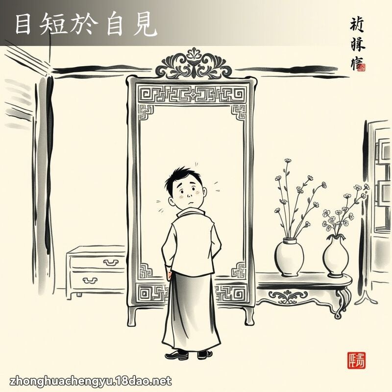 目短於自見 - 中華成語配圖