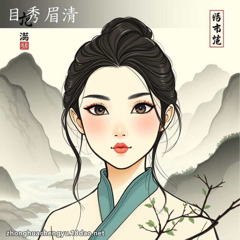 目秀眉清 - 中華成語配圖