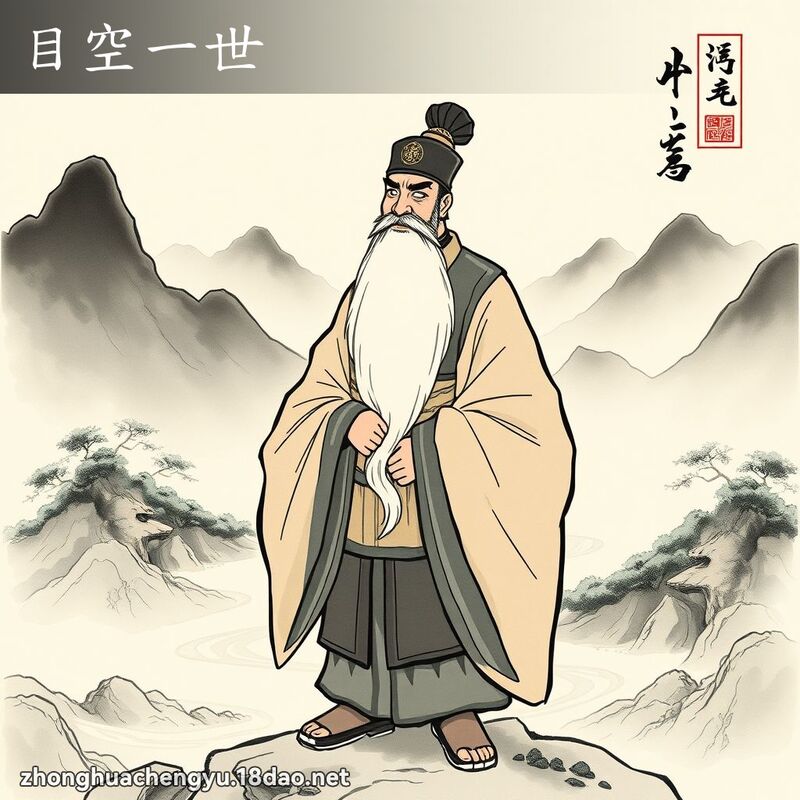 目空一世 - 中華成語配圖
