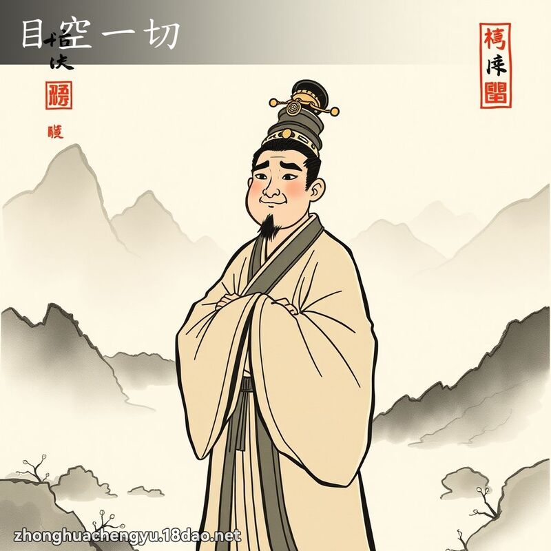 目空一切 - 中華成語配圖