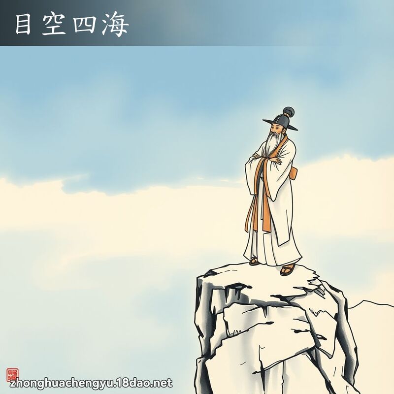 目空四海 - 中華成語配圖