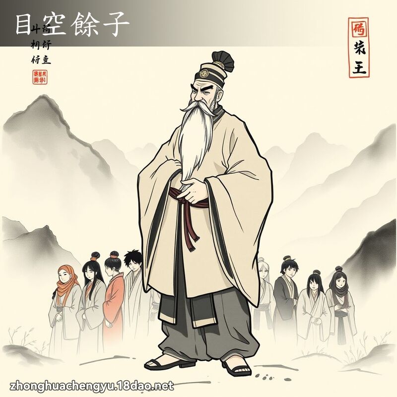 目空餘子 - 中華成語配圖
