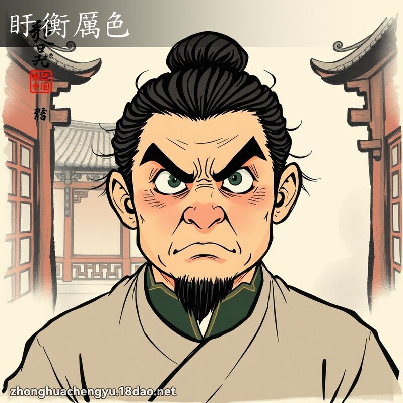 盱衡厉色 - 中华成语配图