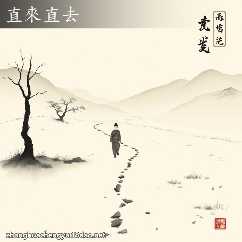 直来直去 - 中华成语配图