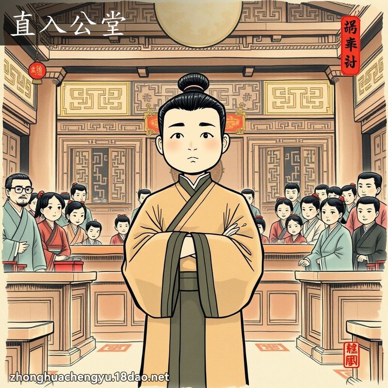 直入公堂 - 中華成語配圖