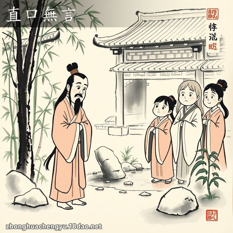 直口無言 - 中華成語配圖