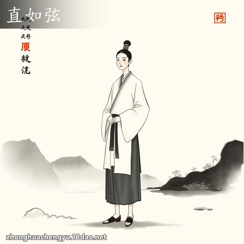 直如弦 - 中華成語配圖