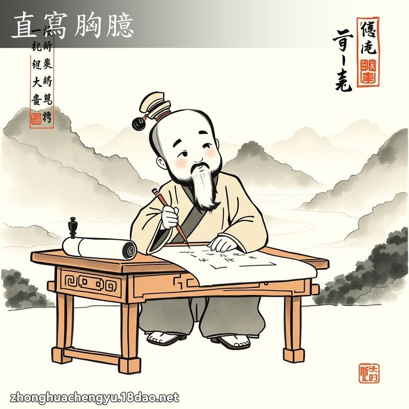 直寫胸臆 - 中華成語配圖