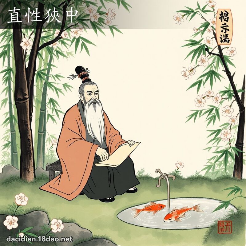 直性狹中 - 中華成語配圖