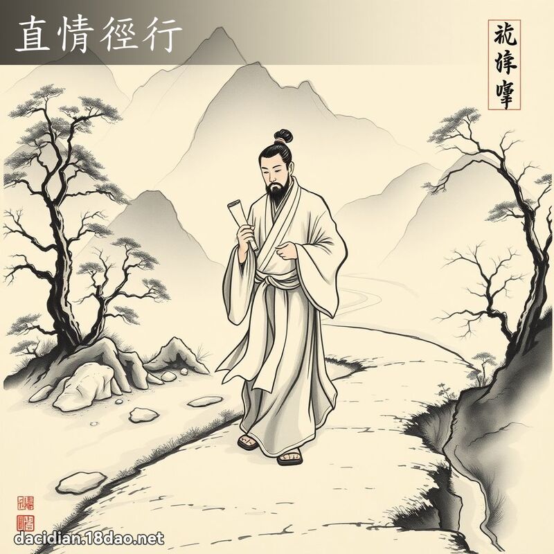 直情径行 - 中华成语配图