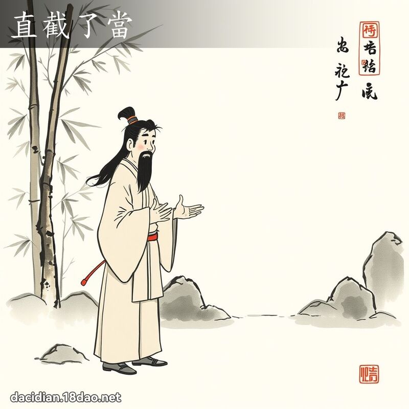 直截了當 - 中華成語配圖