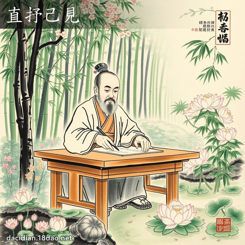 直抒己見 - 中華成語配圖