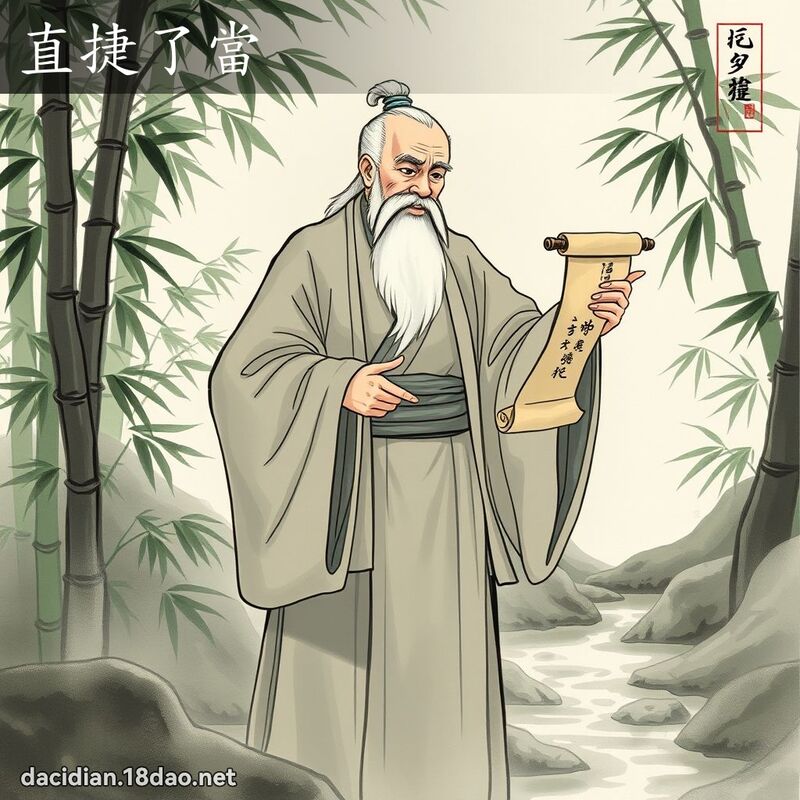 直捷了當 - 中華成語配圖