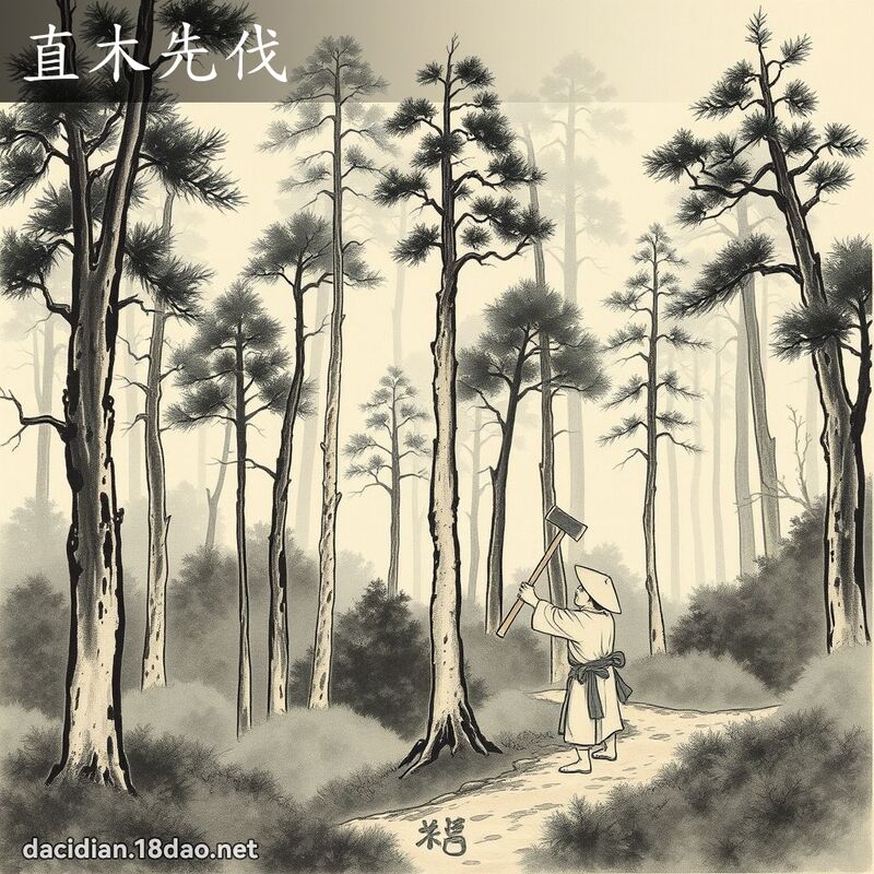 直木先伐 - 中华成语配图