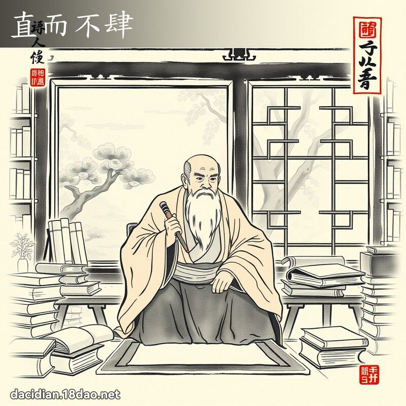 直而不肆 配图