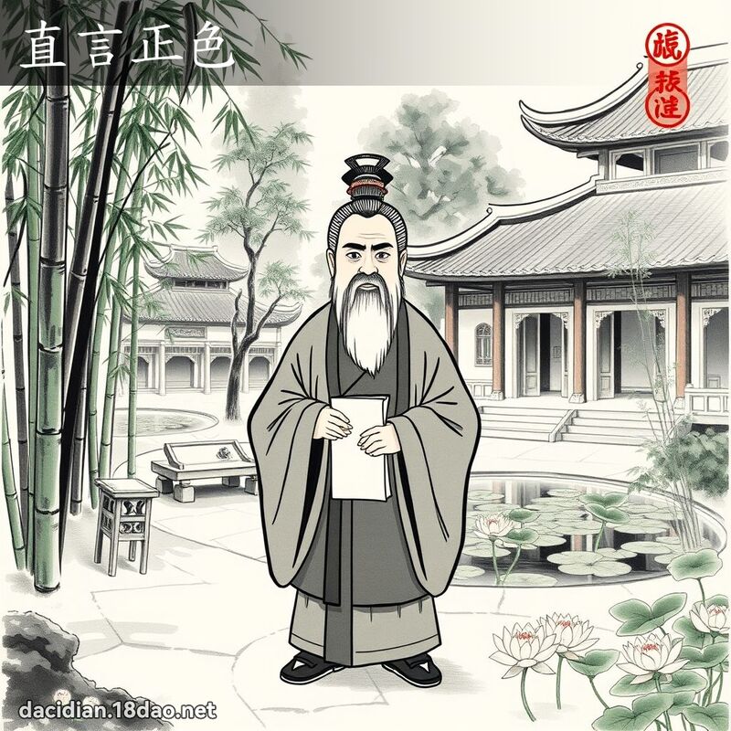 直言正色 配图