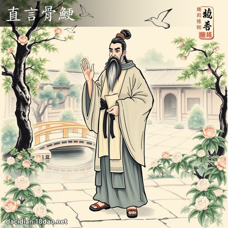直言骨鯁 配图