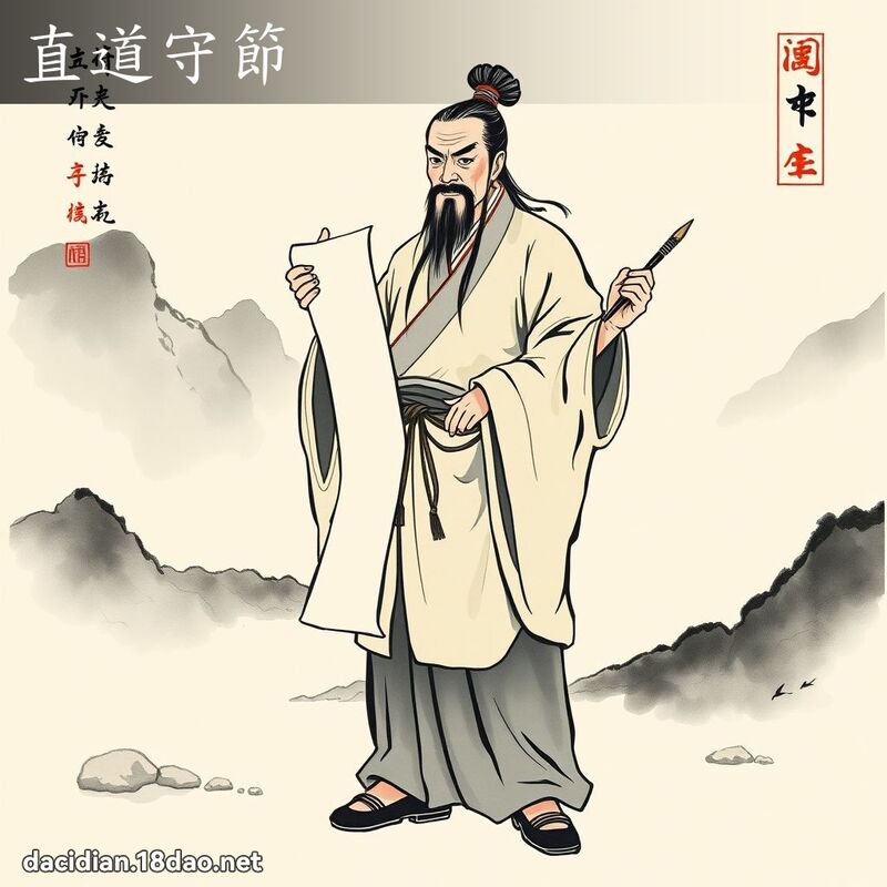 直道守節 配图