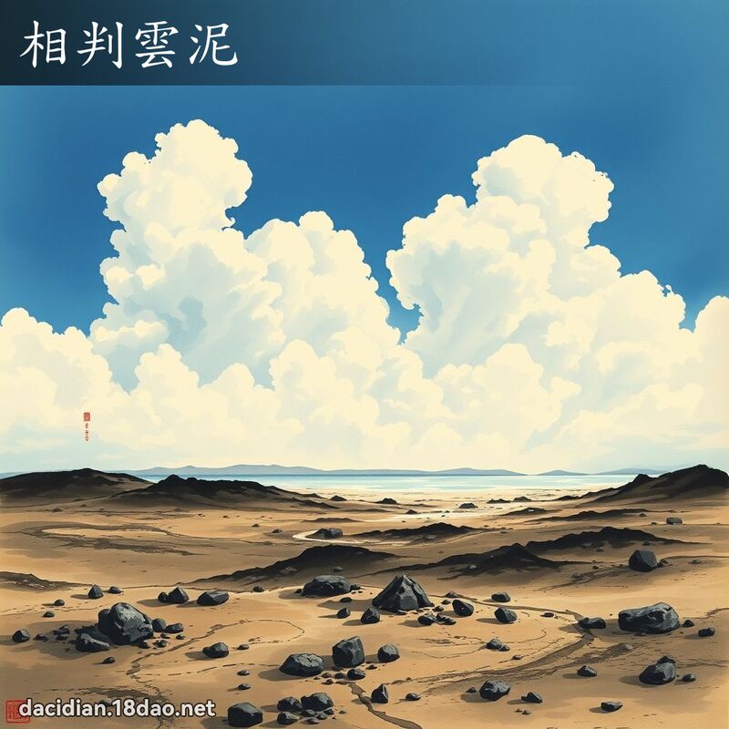 相判雲泥 配图