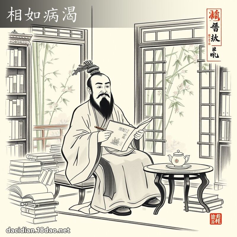 相如病渴 配图