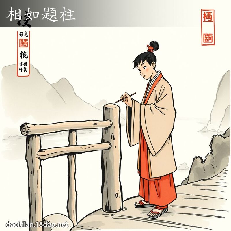 相如題柱 配图