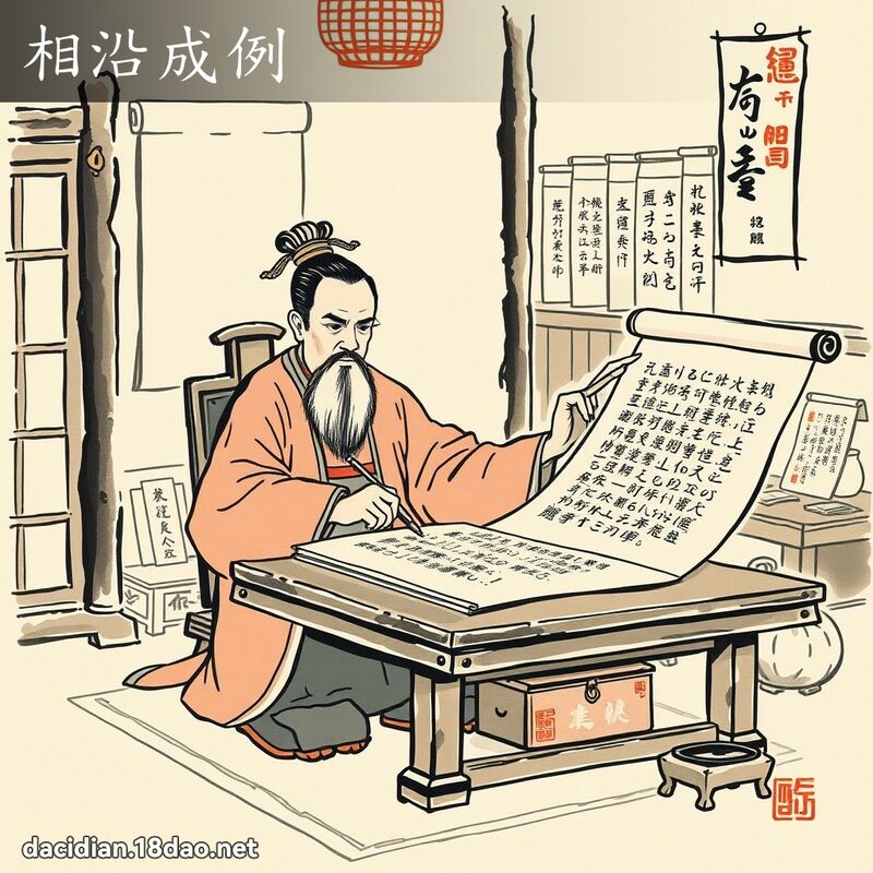 相沿成例 配图