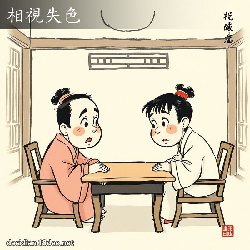 相視失色 配图
