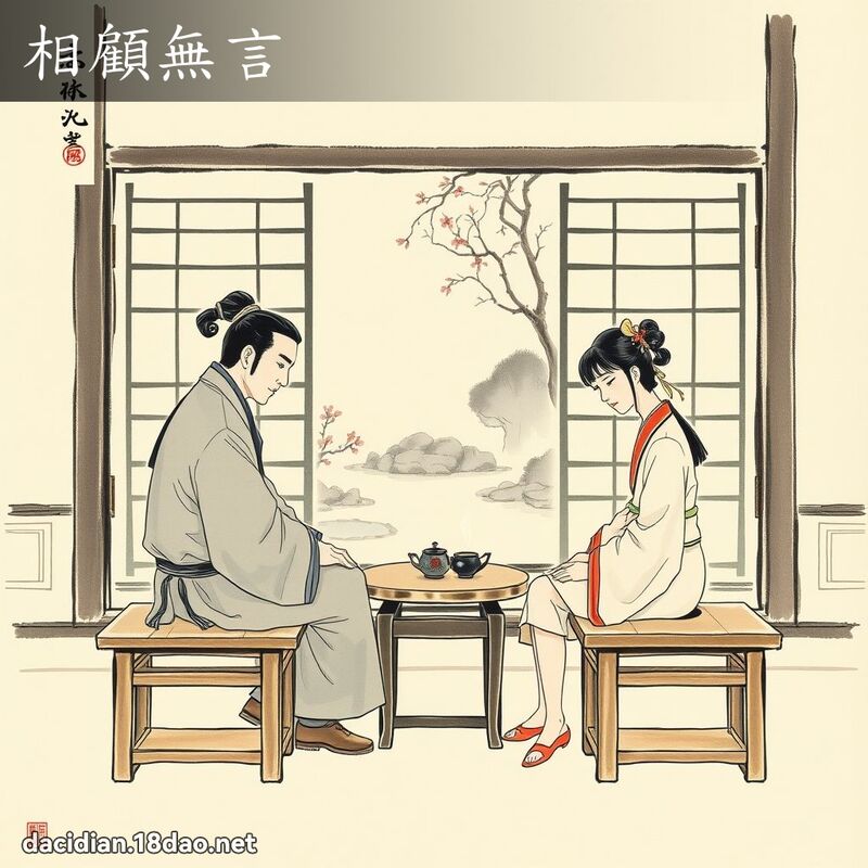 相顧無言 配图