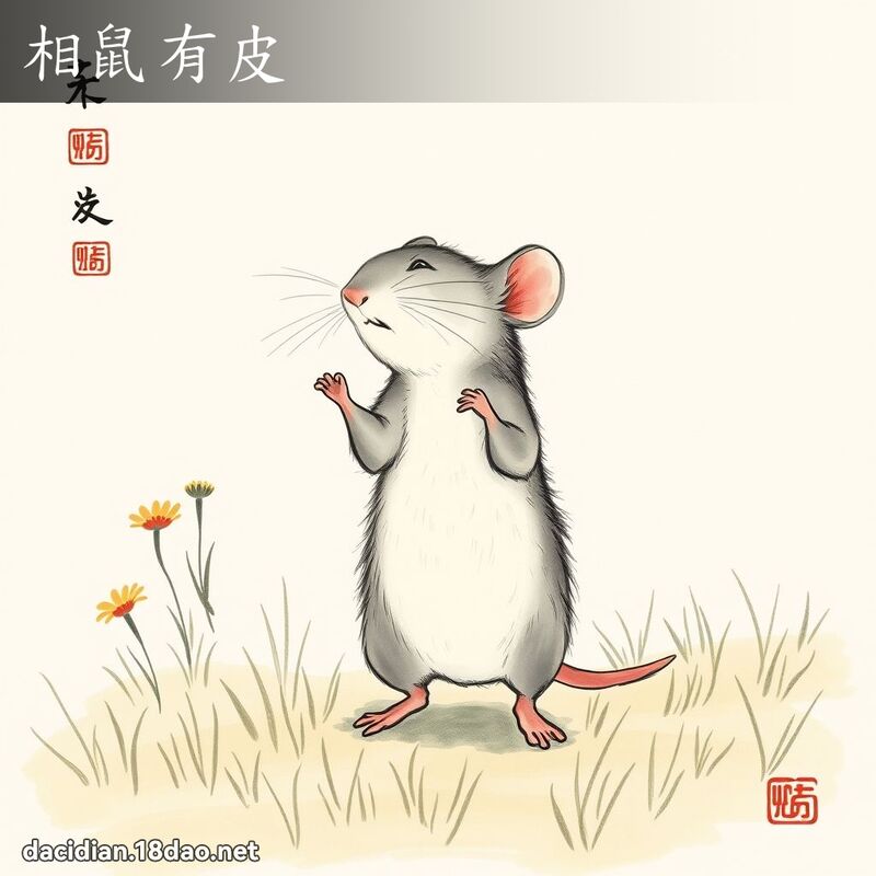 相鼠有皮 配图