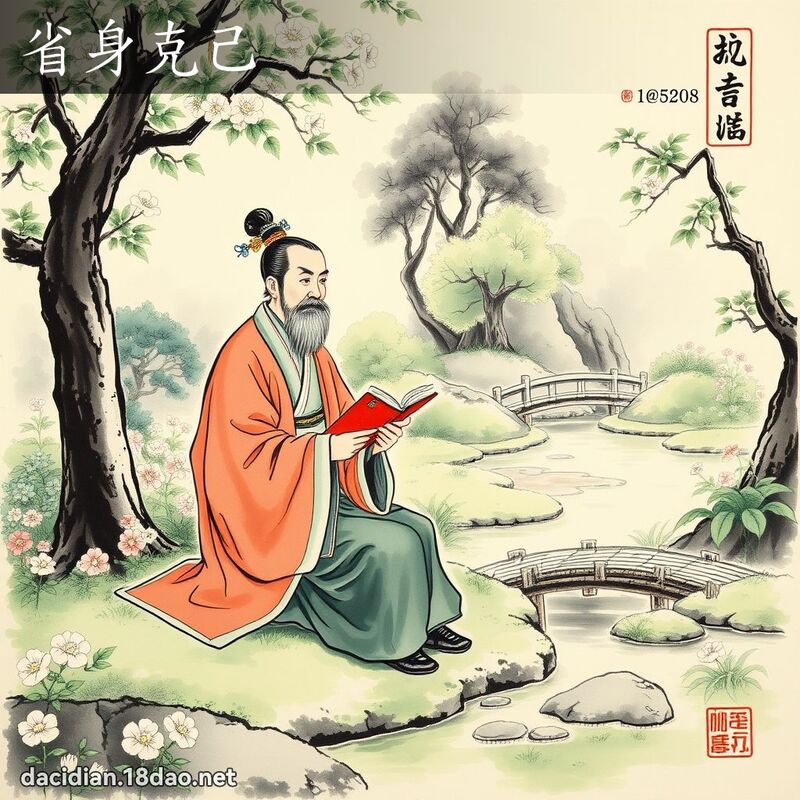 省身克己 配图