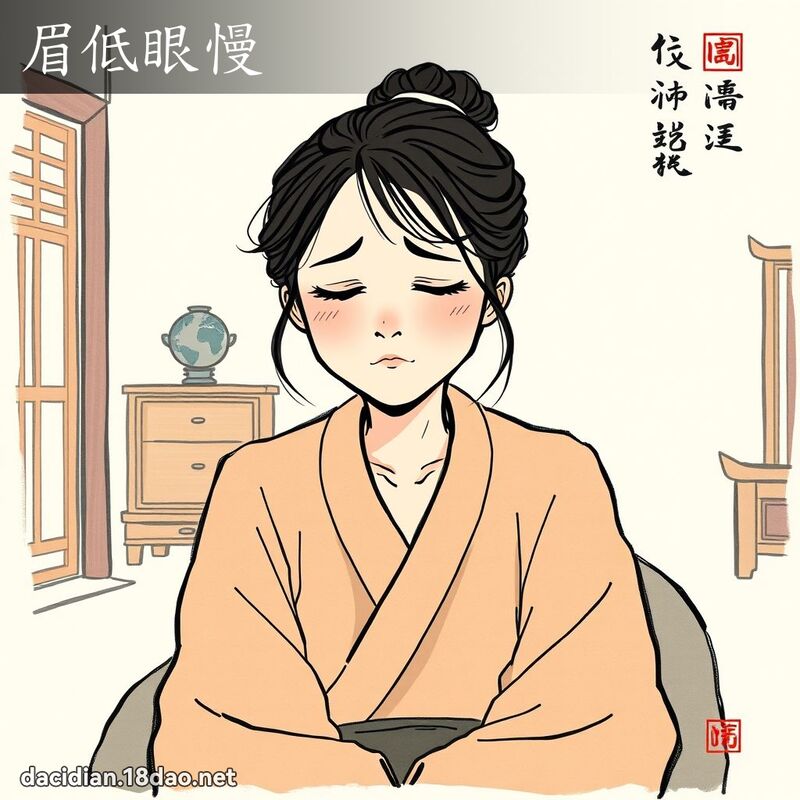 眉低眼慢 配图