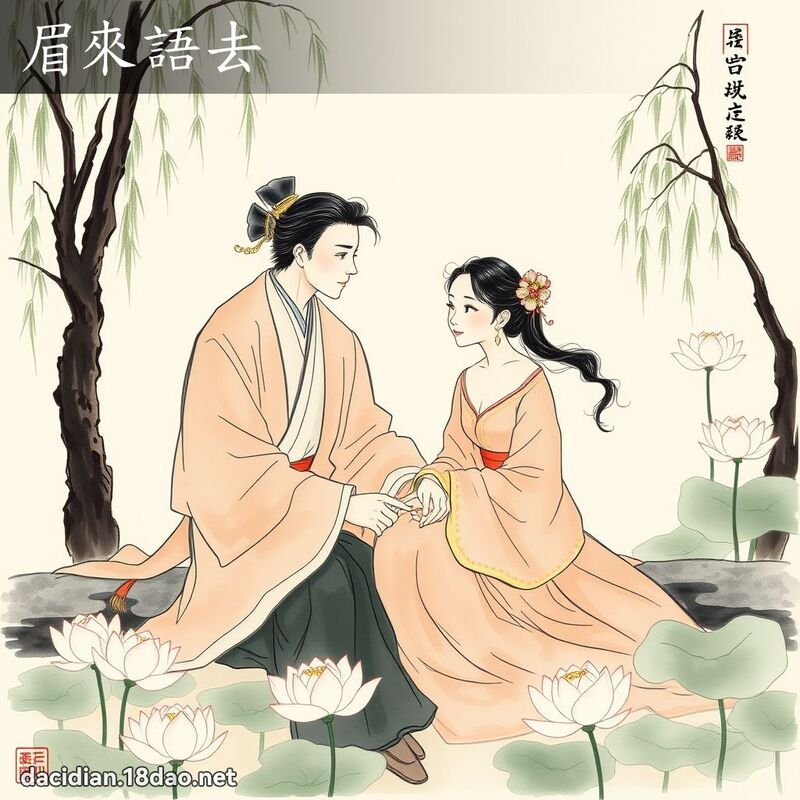 眉來語去 配图