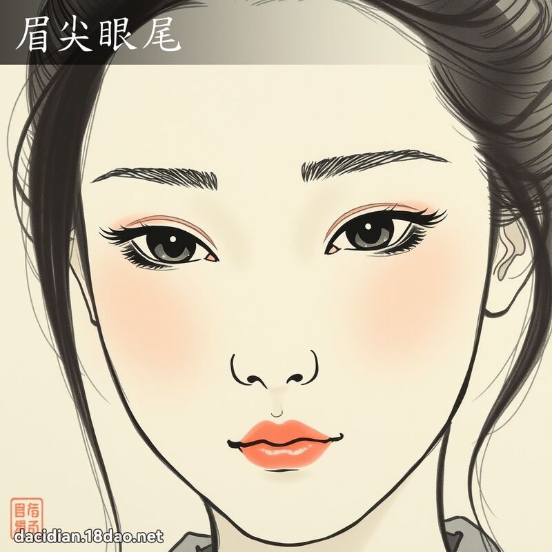 眉尖眼尾 配图