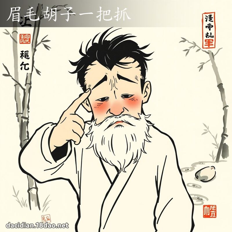 眉毛胡子一把抓 配图