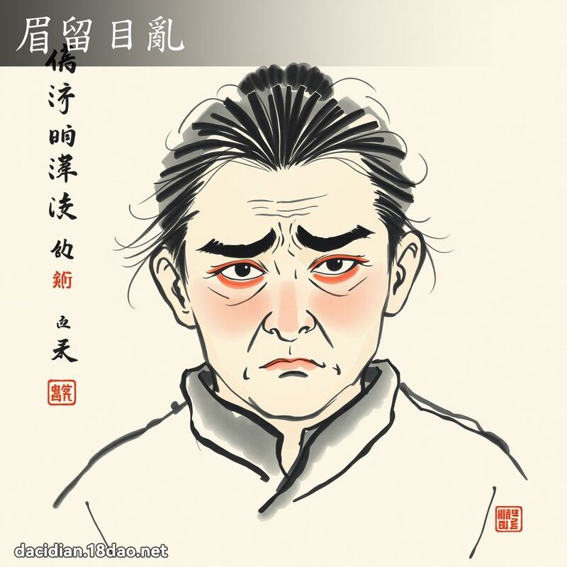 眉留目亂 配图