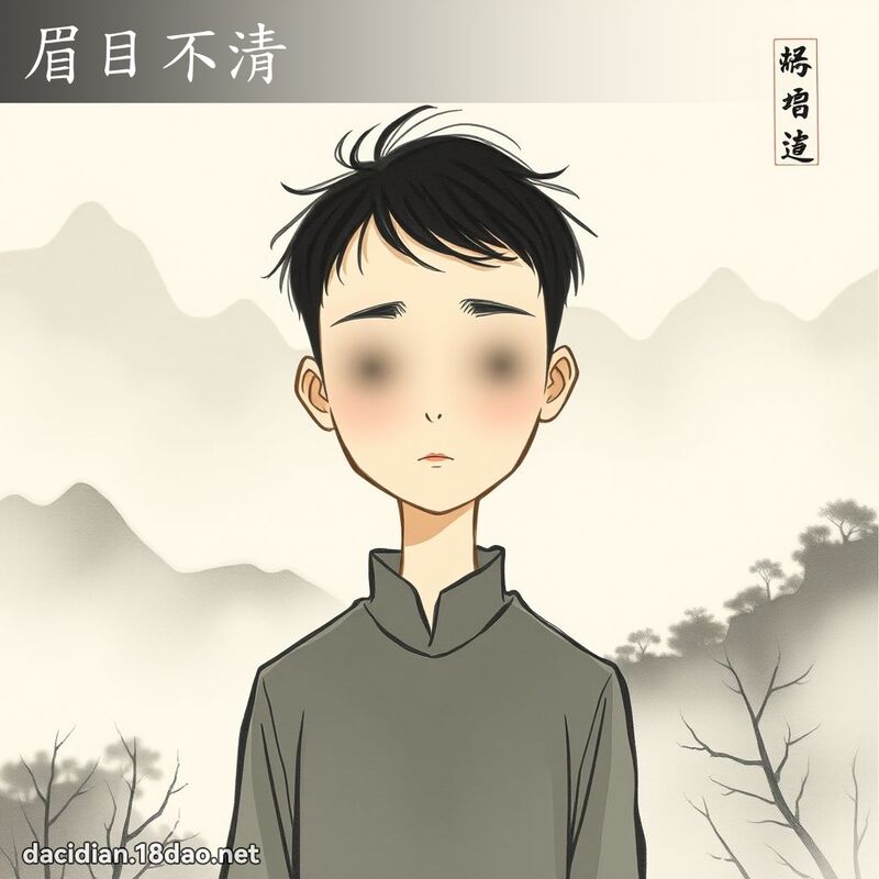 眉目不清 配图