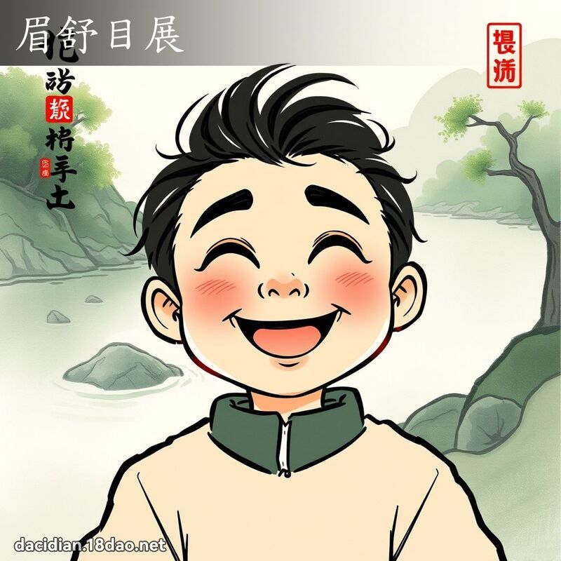 眉舒目展 配图