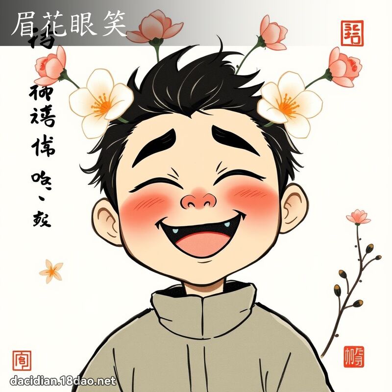 眉花眼笑 配图