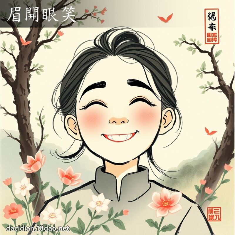 眉開眼笑 配图