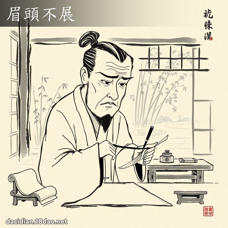 眉頭不展 配图