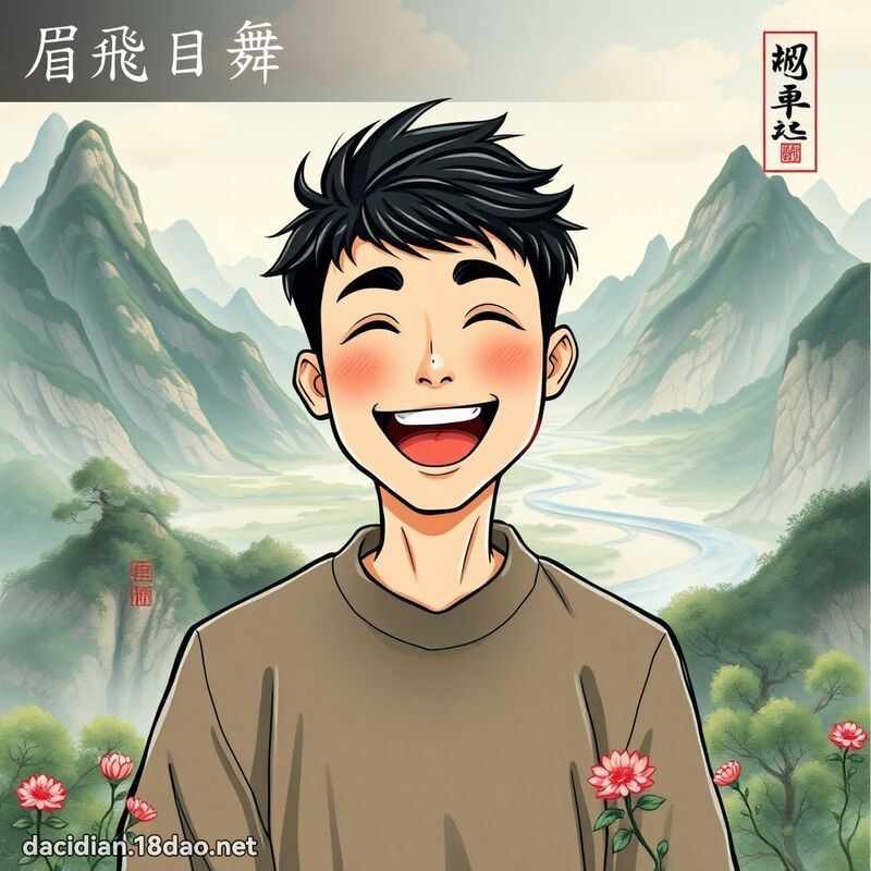 眉飛目舞 配图