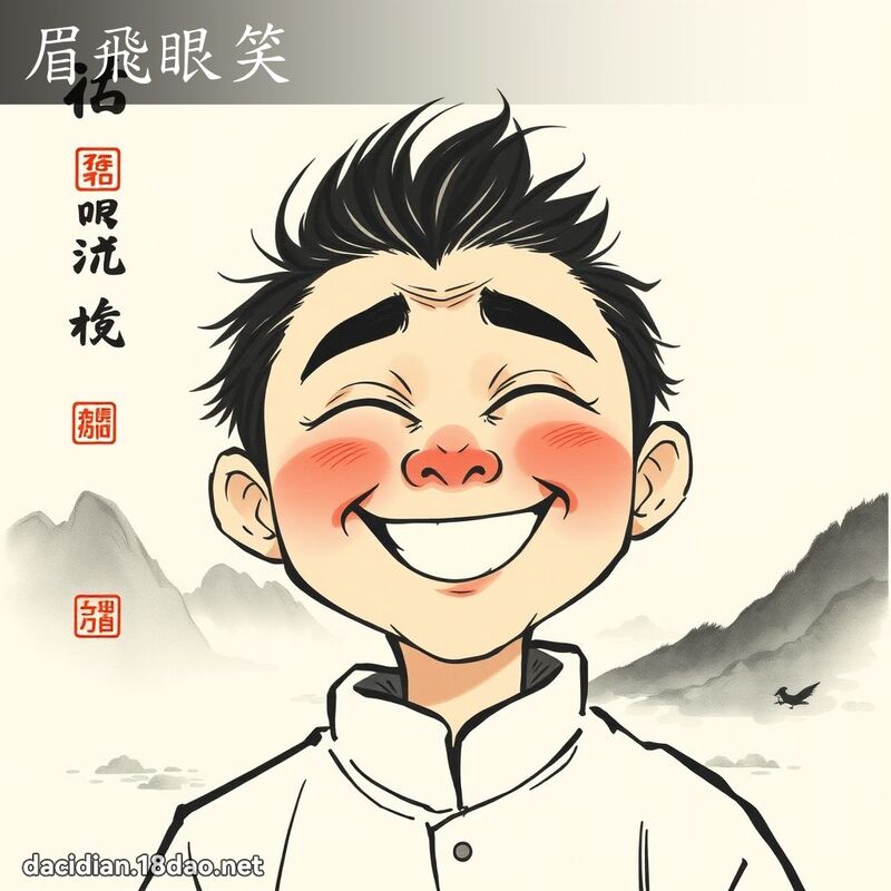 眉飛眼笑 配图